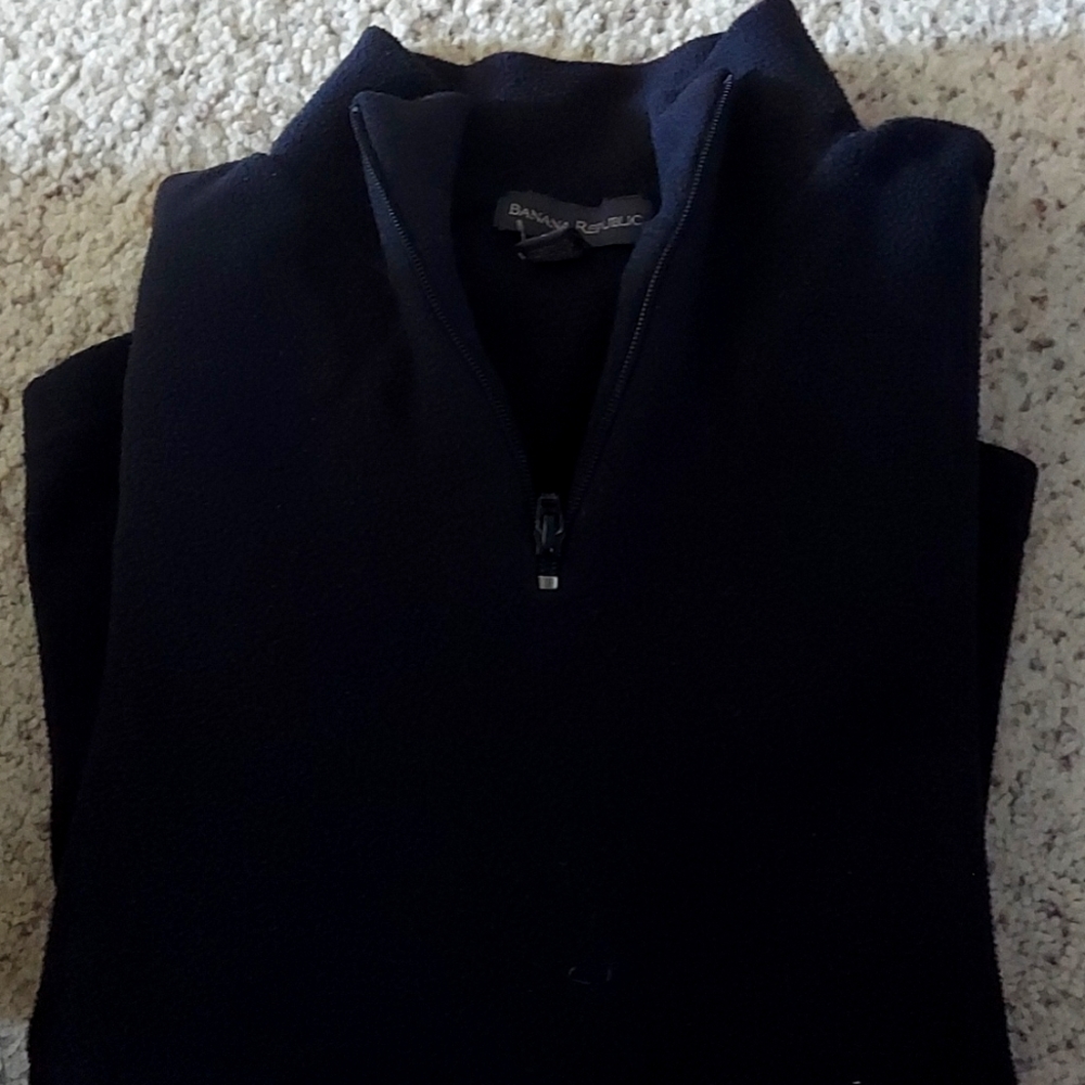 Banana republic black small quarter zip pullover